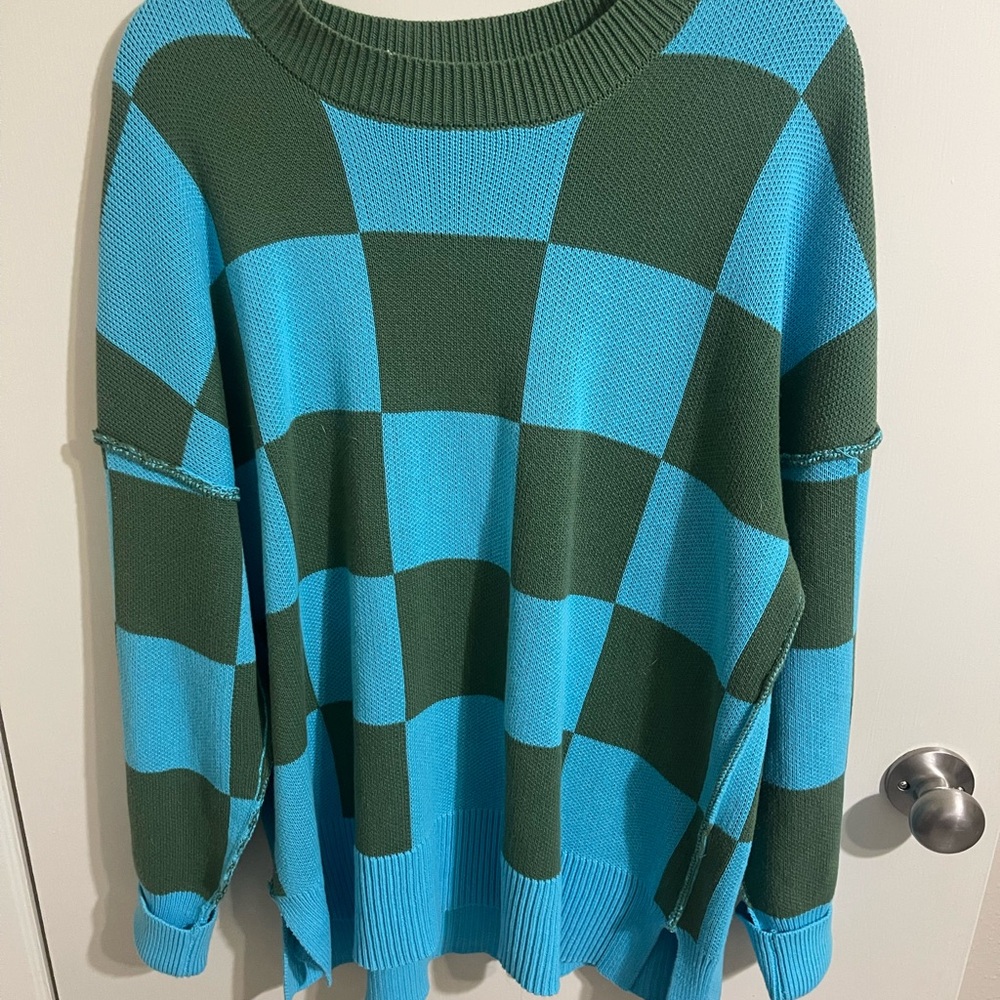 Oversized Knit Crewneck Sweater